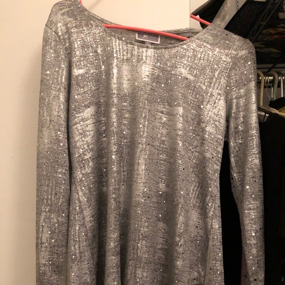 silver sparkle blouse